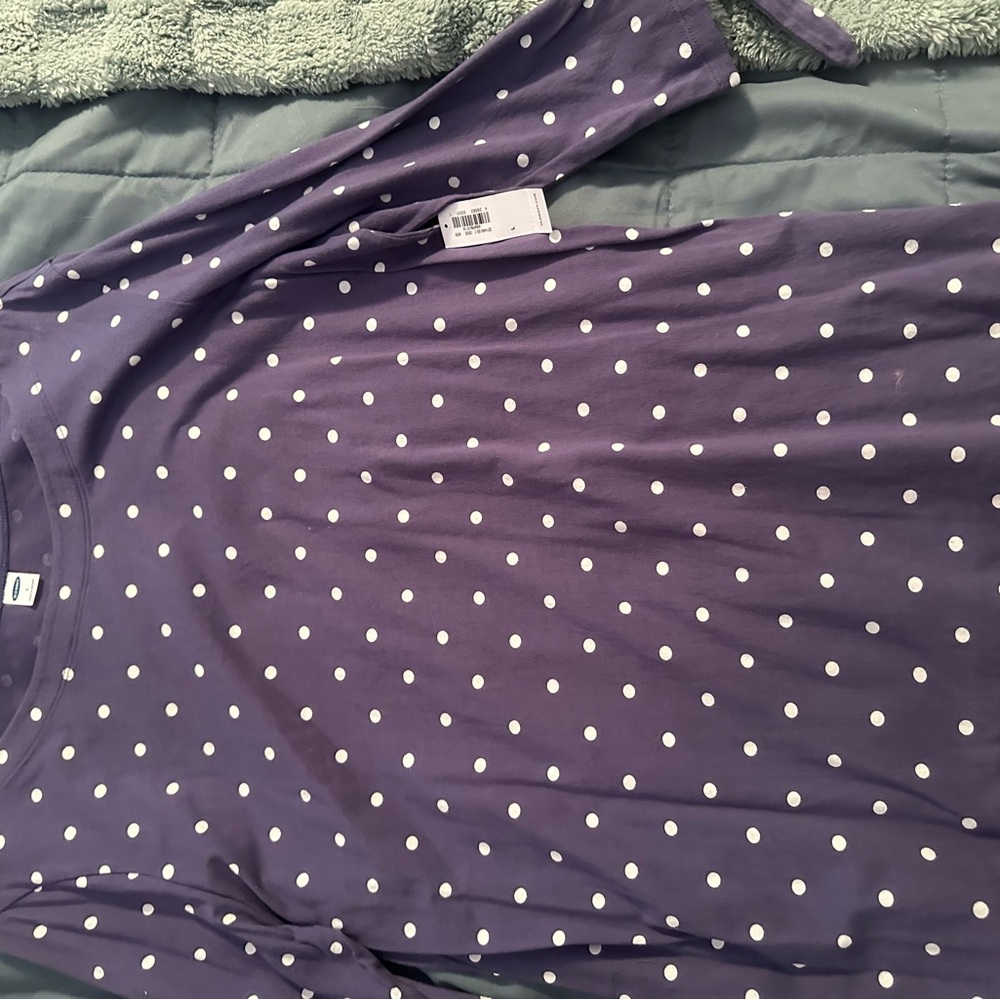 Old Navy Purple Top with White Dots